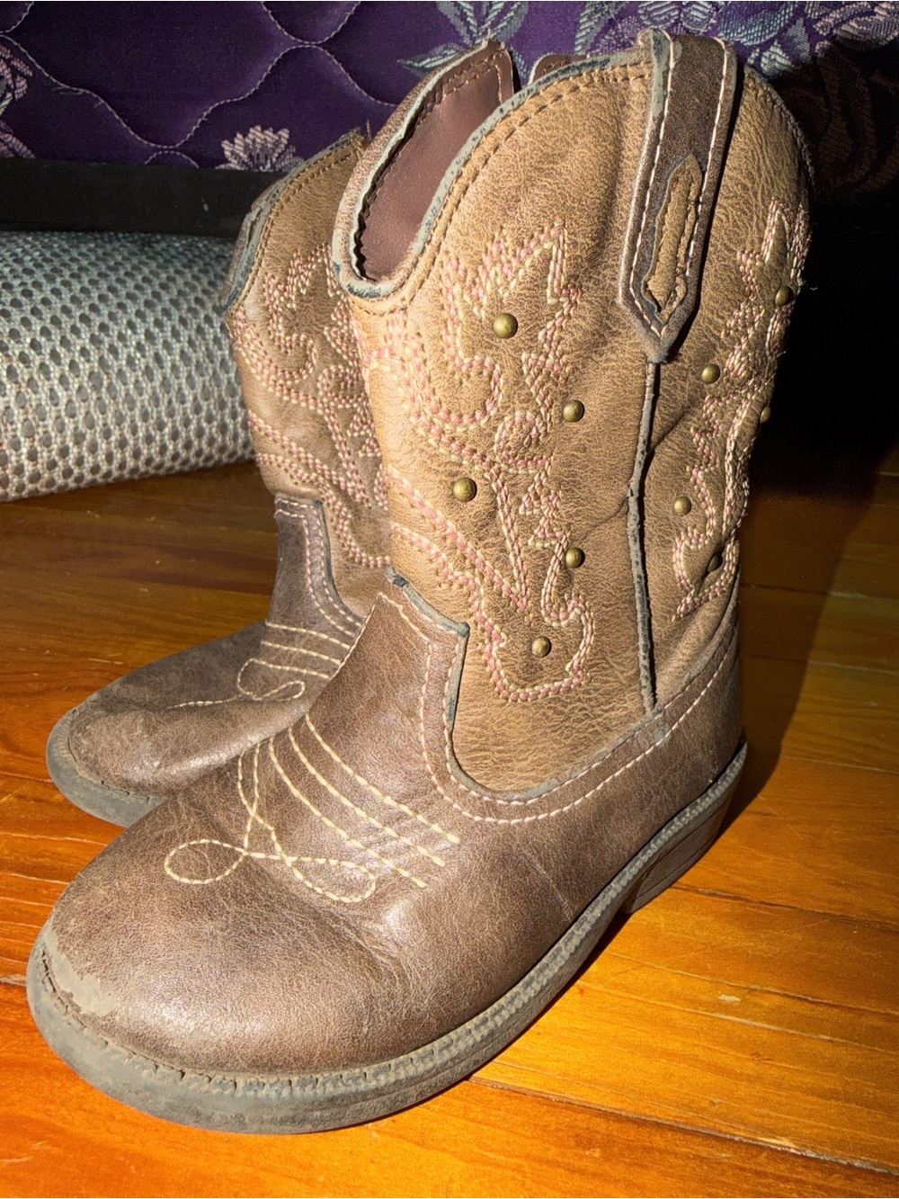 Cherokee Brown Kids Cowboy Boots